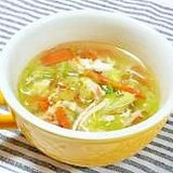 温まるね(^O^)簡単野菜スープ♪